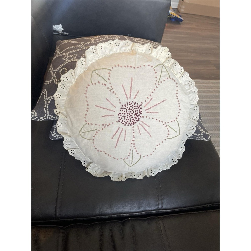 Round Decorative Accent Pillow Vintage‎